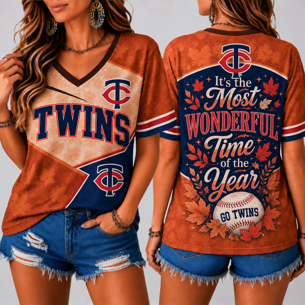 MT Premium MLB Fall Game Day V-Neck Shirt