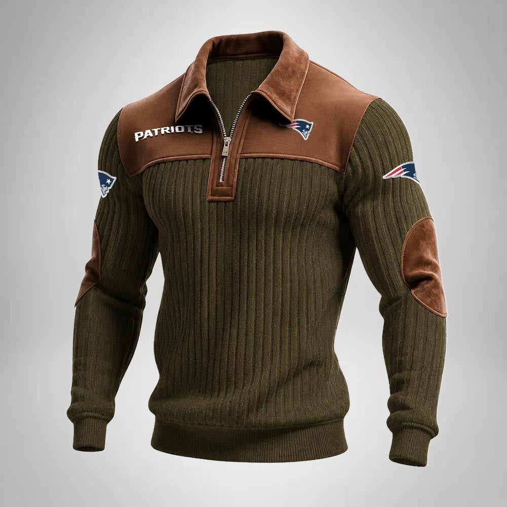 NEP x NFL Men‘s Suede Zip-up Polo Shirt