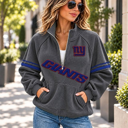 NYG x NFL Corduroy Half-Zip Sweatshirt