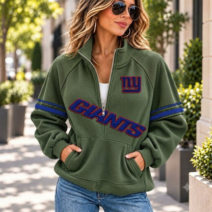 NYG x NFL Corduroy Half-Zip Sweatshirt