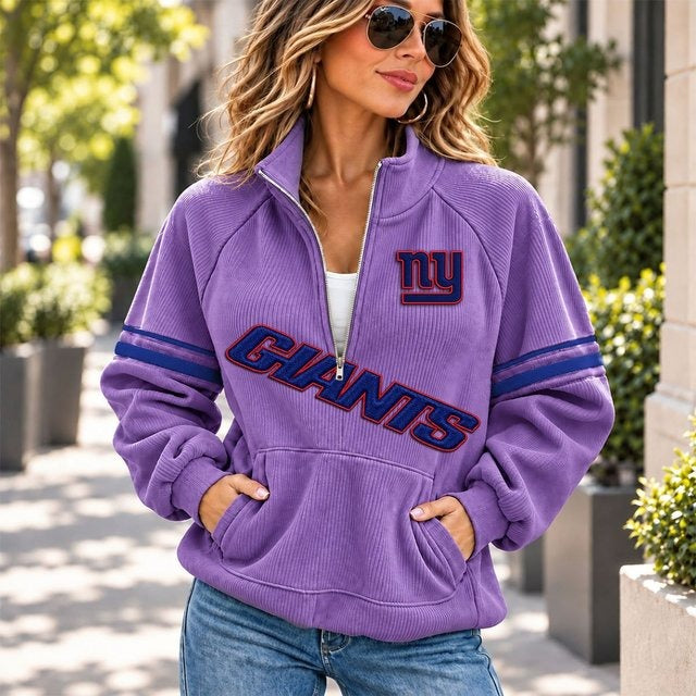 NYG x NFL Corduroy Half-Zip Sweatshirt
