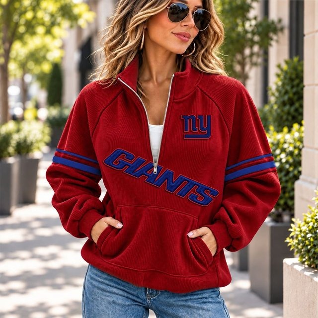 NYG x NFL Corduroy Half-Zip Sweatshirt