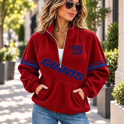 NYG x NFL Corduroy Half-Zip Sweatshirt
