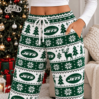 NYJ Premium NFL Christmas Casual Pants