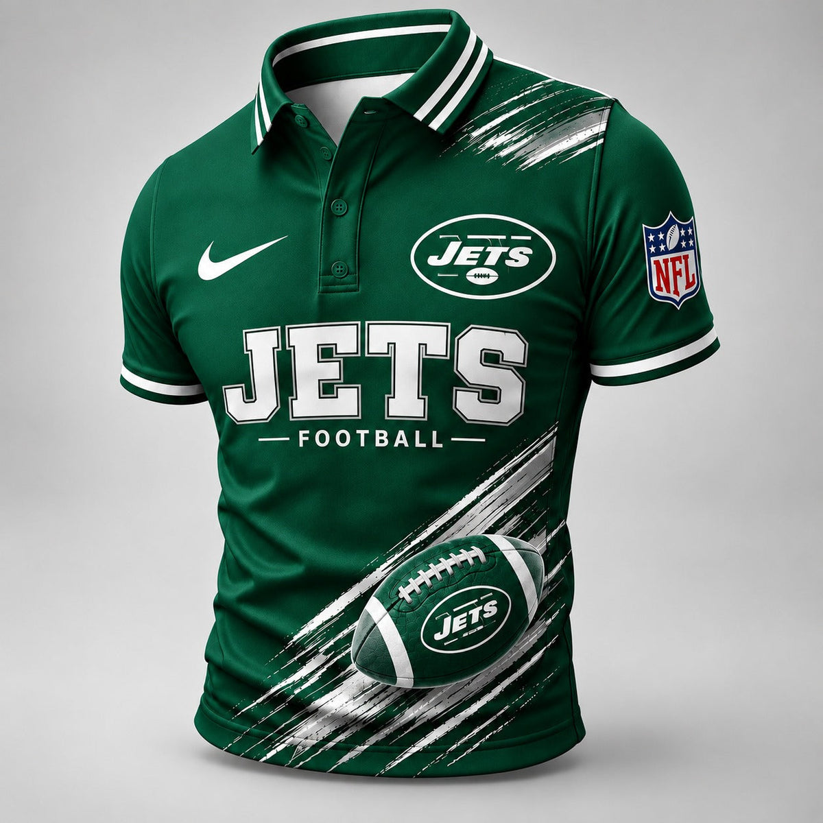 NYJ Premium NFL Dynamic Gridiron Style Polo