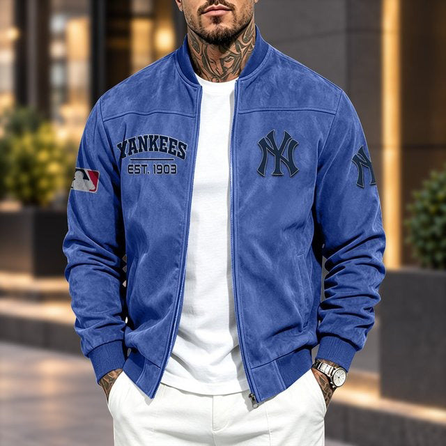 NYY x MLB Suede Bomber Jacket