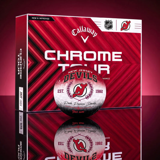 OFFICIAL CALLAWAY X PREMIUM NHL NJD BESPOKE NAME GOLF BALL LIMITED EDITION
