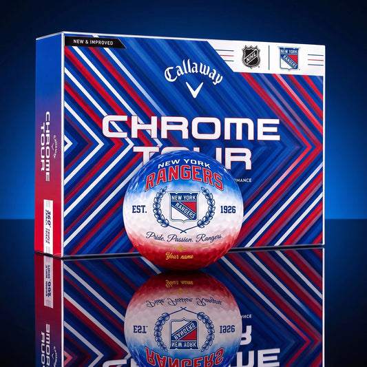 OFFICIAL CALLAWAY X PREMIUM NHL NYR BESPOKE NAME GOLF BALL LIMITED EDITION