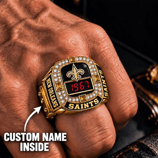 OFFICIAL NFL X PREMIUM NO EXCLUSIVE ROSE GOLD RING Bespoke Name Limited Edition