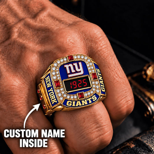 OFFICIAL NFL X PREMIUM NYG EXCLUSIVE ROSE GOLD RING Bespoke Name Limited Edition