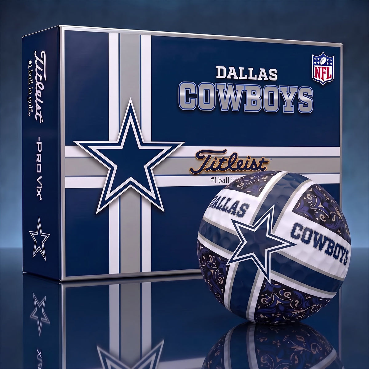 OFFICIAL TITLIEST X PREMIUM NFL DAL 3D GOLF BALL IN THE SHAPE OF A CROSS FOR FAN EDITION V2