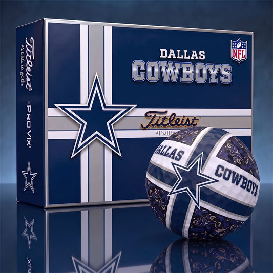 OFFICIAL TITLIEST X PREMIUM NFL DAL 3D GOLF BALL IN THE SHAPE OF A CROSS FOR FAN EDITION V2