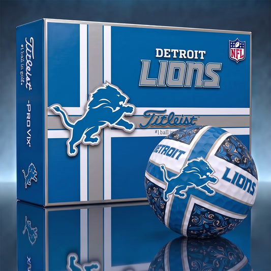 OFFICIAL TITLIEST X PREMIUM NFL DET 3D GOLF BALL IN THE SHAPE OF A CROSS FOR FAN EDITION V2