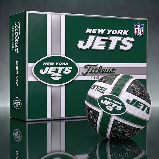 OFFICIAL TITLIEST X PREMIUM NFL NYJ 3D GOLF BALL IN THE SHAPE OF A CROSS FOR FAN EDITION V2