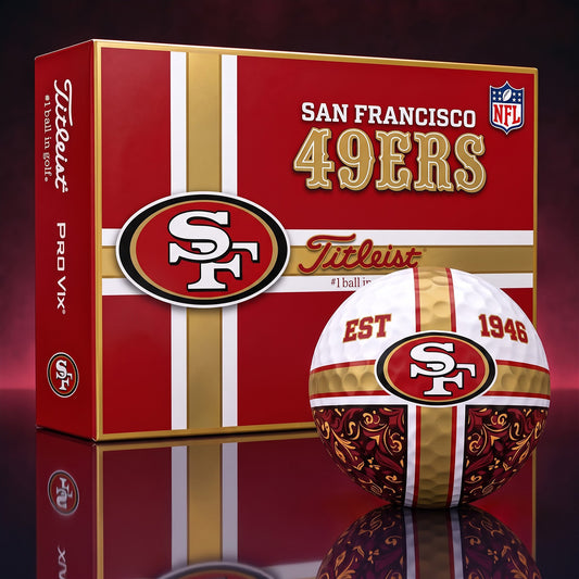 OFFICIAL TITLIEST X PREMIUM NFL SF 3D GOLF BALL IN THE SHAPE OF A CROSS FOR FAN EDITION