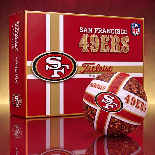 OFFICIAL TITLIEST X PREMIUM NFL SF 3D GOLF BALL IN THE SHAPE OF A CROSS FOR FAN EDITION V2