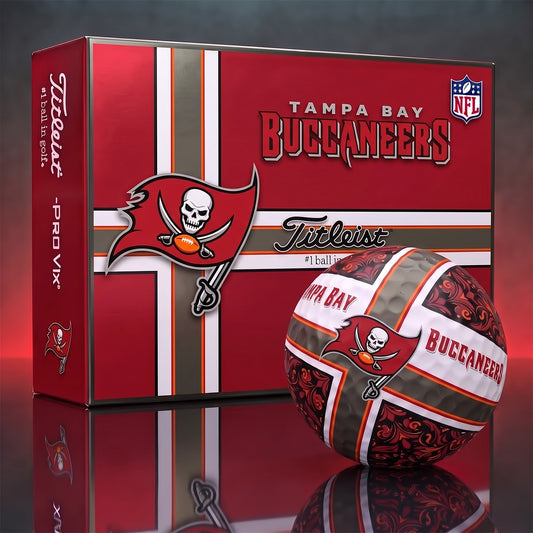 OFFICIAL TITLIEST X PREMIUM NFL TB 3D GOLF BALL IN THE SHAPE OF A CROSS FOR FAN EDITION V2