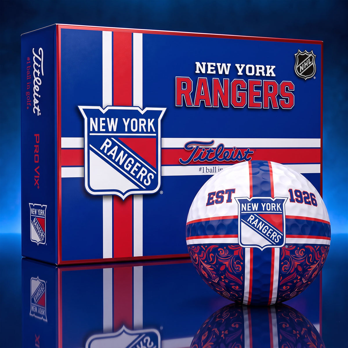 OFFICIAL TITLIEST X PREMIUM NHL NYG 3D GOLF BALL IN THE SHAPE OF A CROSS FOR FAN EDITION