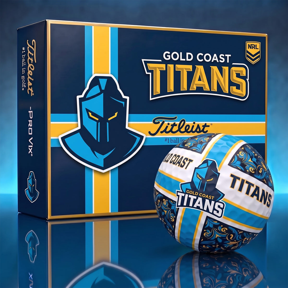 OFFICIAL TITLIEST X PREMIUM NRL GCT 3D GOLF BALL IN THE SHAPE OF A CROSS FOR FAN EDITION V2