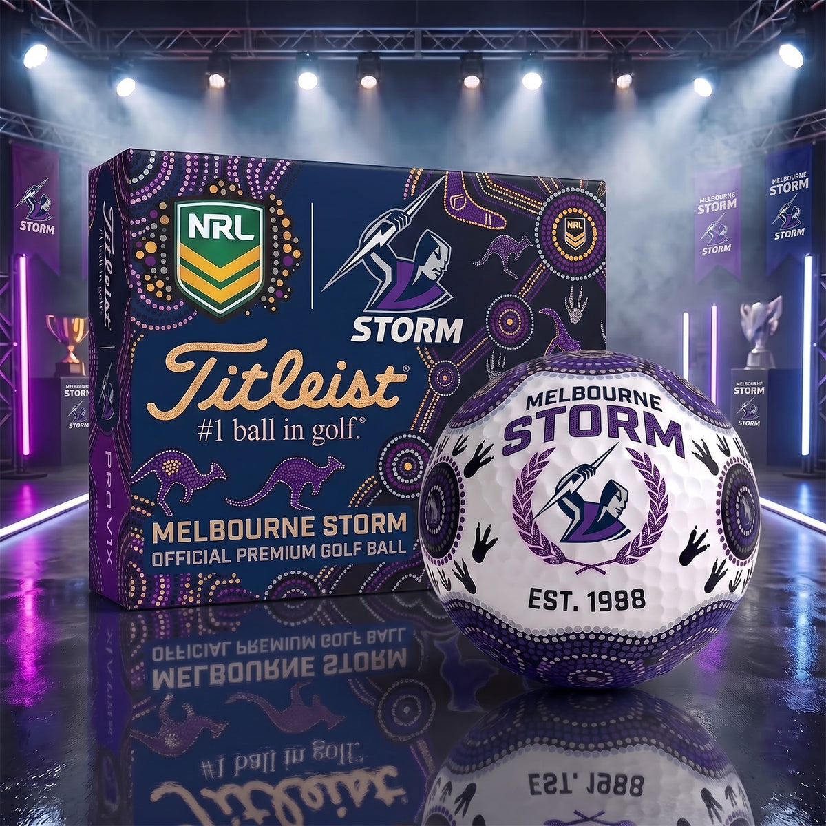 OFFICIAL TITLIEST X PREMIUM NRL MS ABORIGINAL GOLF BALL