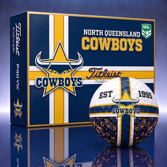 OFFICIAL TITLIEST X PREMIUM NRL NQC 3D GOLF BALL IN THE SHAPE OF A CROSS FOR FAN EDITION