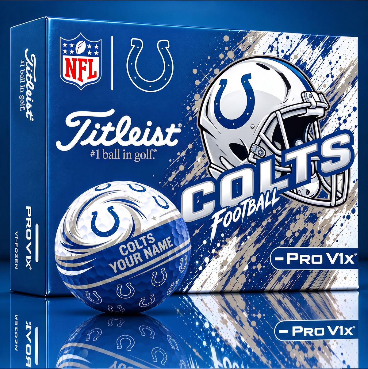 OFFICIAL TITLIEST X  SIGNATURE NFL IC BESPOKE NAME NEON GOLF BALL LIMITED EDITION V6