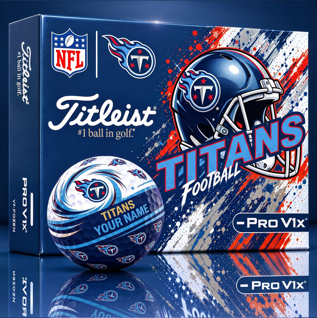 OFFICIAL TITLIEST X  SIGNATURE NFL TT BESPOKE NAME NEON GOLF BALL LIMITED EDITION V6