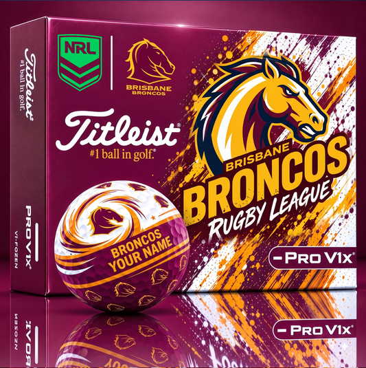 OFFICIAL TITLIEST X  SIGNATURE NRL BB BESPOKE NAME NEON GOLF BALL LIMITED EDITION V6