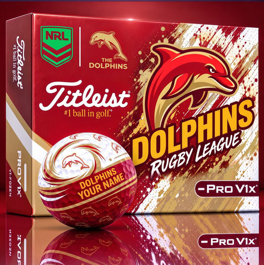OFFICIAL TITLIEST X  SIGNATURE NRL DOL BESPOKE NAME NEON GOLF BALL LIMITED EDITION V6