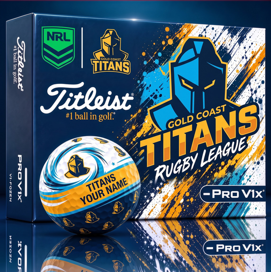 OFFICIAL TITLIEST X  SIGNATURE NRL GCT BESPOKE NAME NEON GOLF BALL LIMITED EDITION V6