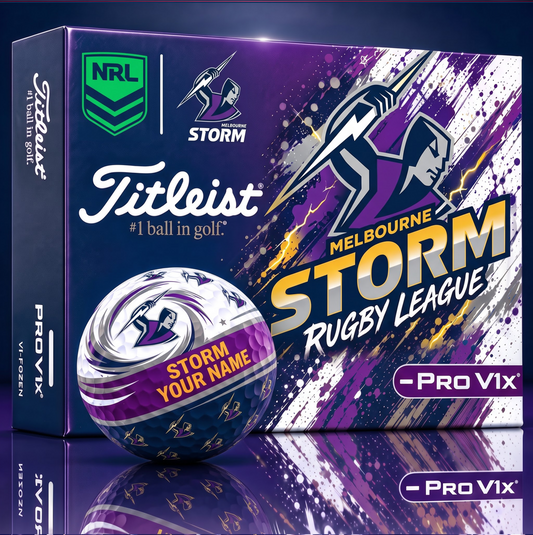 OFFICIAL TITLIEST X  SIGNATURE NRL MS BESPOKE NAME NEON GOLF BALL LIMITED EDITION V6