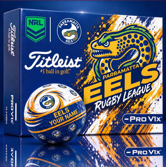 OFFICIAL TITLIEST X  SIGNATURE NRL PE BESPOKE NAME NEON GOLF BALL LIMITED EDITION V6