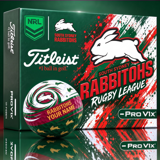 OFFICIAL TITLIEST X  SIGNATURE NRL SSR BESPOKE NAME NEON GOLF BALL LIMITED EDITION V6