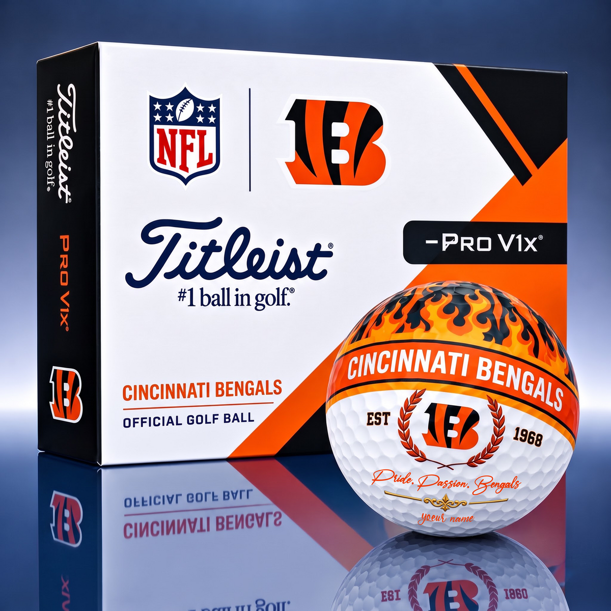 OFFICIAL TITLIEST x PREMIUM CIN EXCLUSIVE BESPOKE NAME FLAME GOLF BALL SET LIMITED EDTION