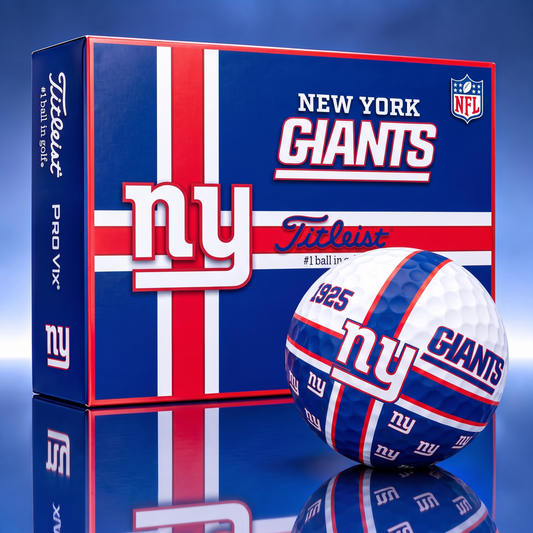 Official NFL x Titleist NYG Bespoke 3D Cross V3 Golf Balls  for Faithful Fans EDITION