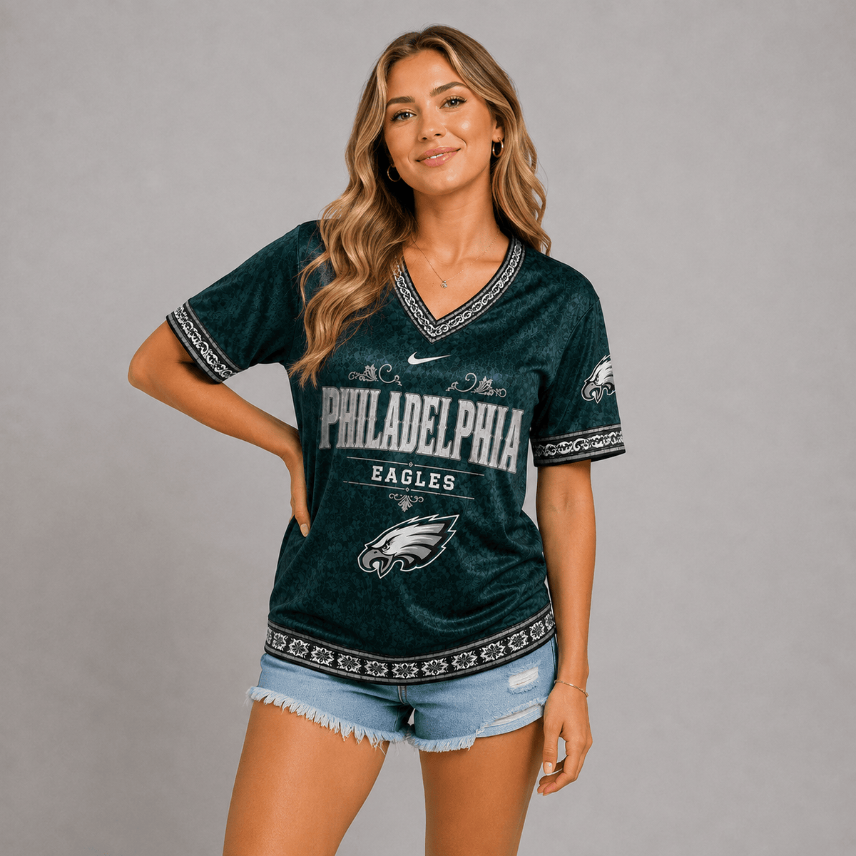 PE Premium NFL Classic Floral Satin Shirt