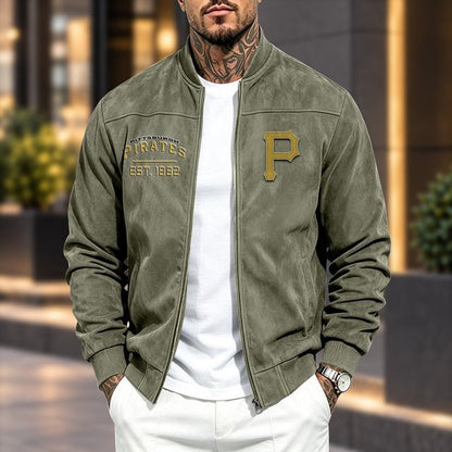 PIT x MLB Suede Bomber Jacket