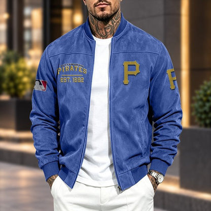 PIT x MLB Suede Bomber Jacket
