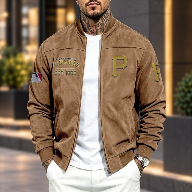 PIT x MLB Suede Bomber Jacket