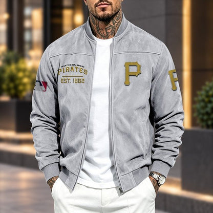 PIT x MLB Suede Bomber Jacket
