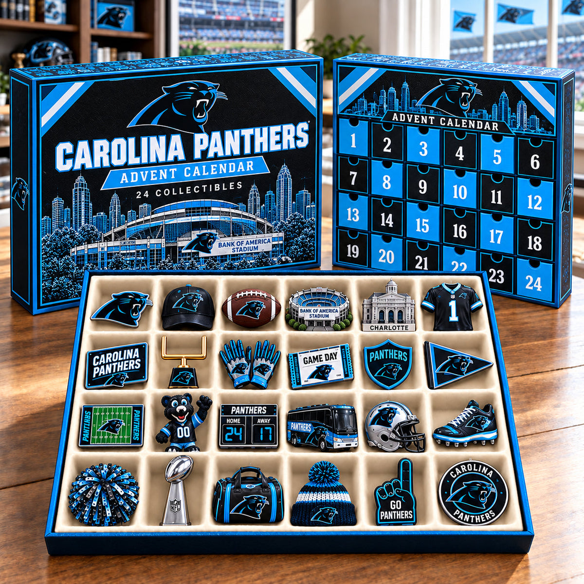 PREMIUM NFL X CAR BESPOKE OFFICIAL NFL 24-Day Game Day Surprise Countdown Box Limited Edition
