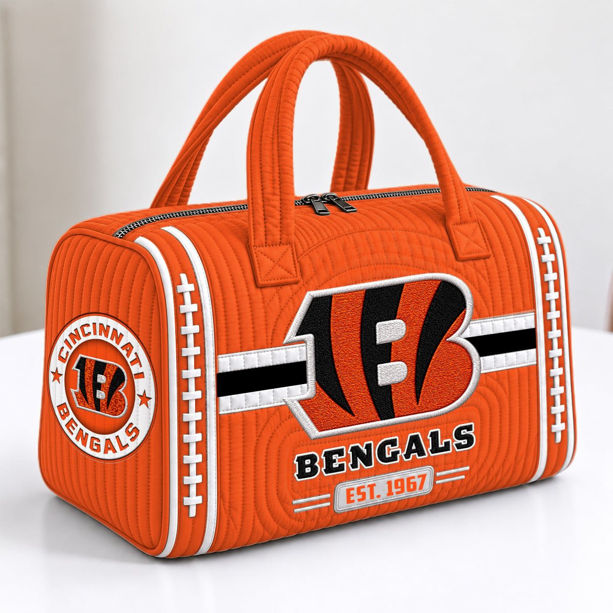 PREMIUM NFL X CIN EXCLUSIVE 3D Quilted Luggage Travel Bag LIMITED EDITION