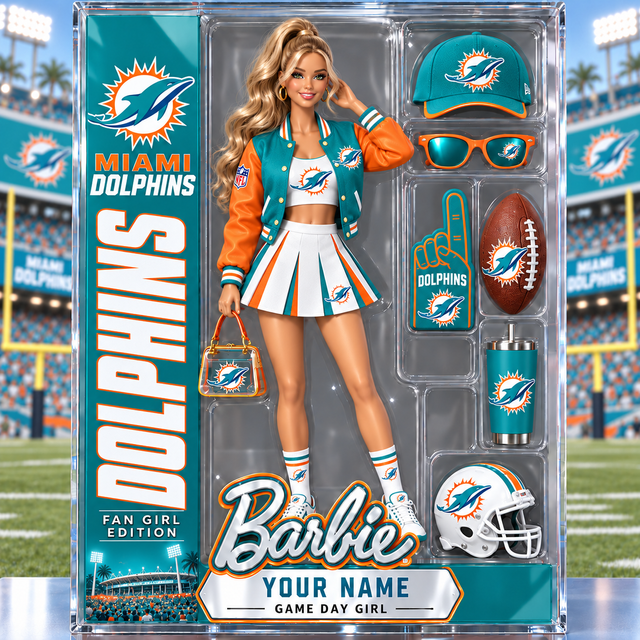 PREMIUM NFL X MD Barbie PERSONALIZED Acrylic Block Plaque Gifts For Fan - Limited Edition