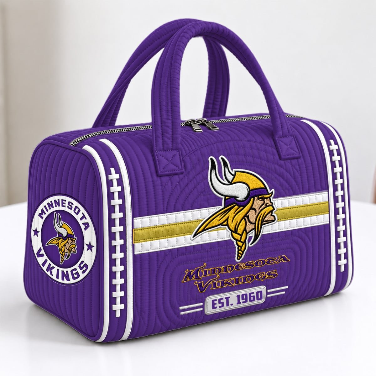 PREMIUM NFL X MIN EXCLUSIVE 3D Quilted Luggage Travel Bag LIMITED EDITION
