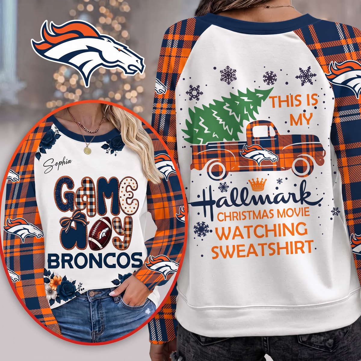 PREMIUM NFL x DB EXCLUSIVE PERSONALIZED Cozy Round Neck Raglan Sleeve Sweatshirt