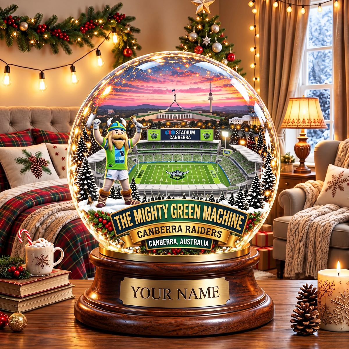 PREMIUM NRL CR DELUXE PERSONALIZED Crystal Ball Night Light For FanLIMITED EDITION