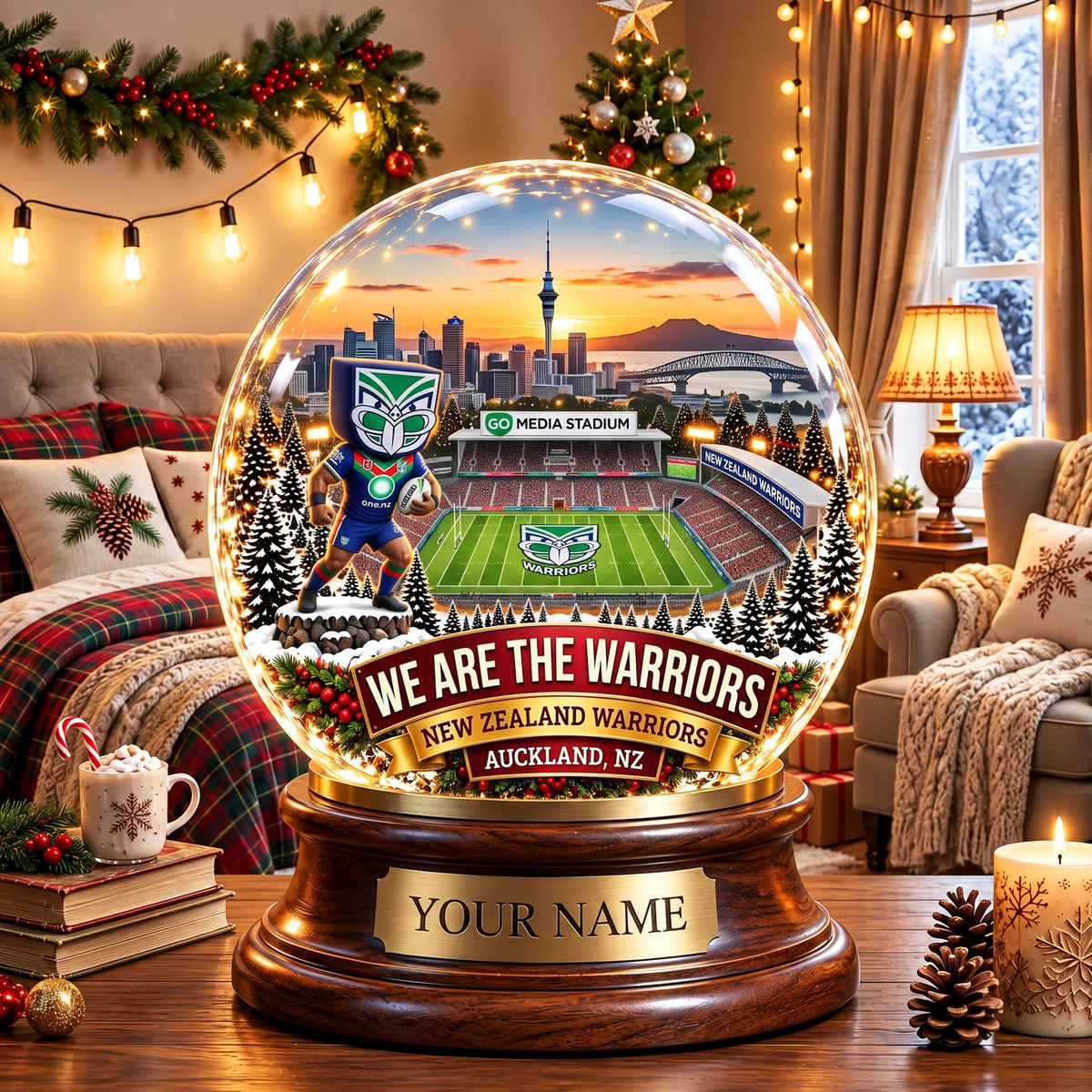 PREMIUM NRL WAR DELUXE PERSONALIZED Crystal Ball Night Light For FanLIMITED EDITION