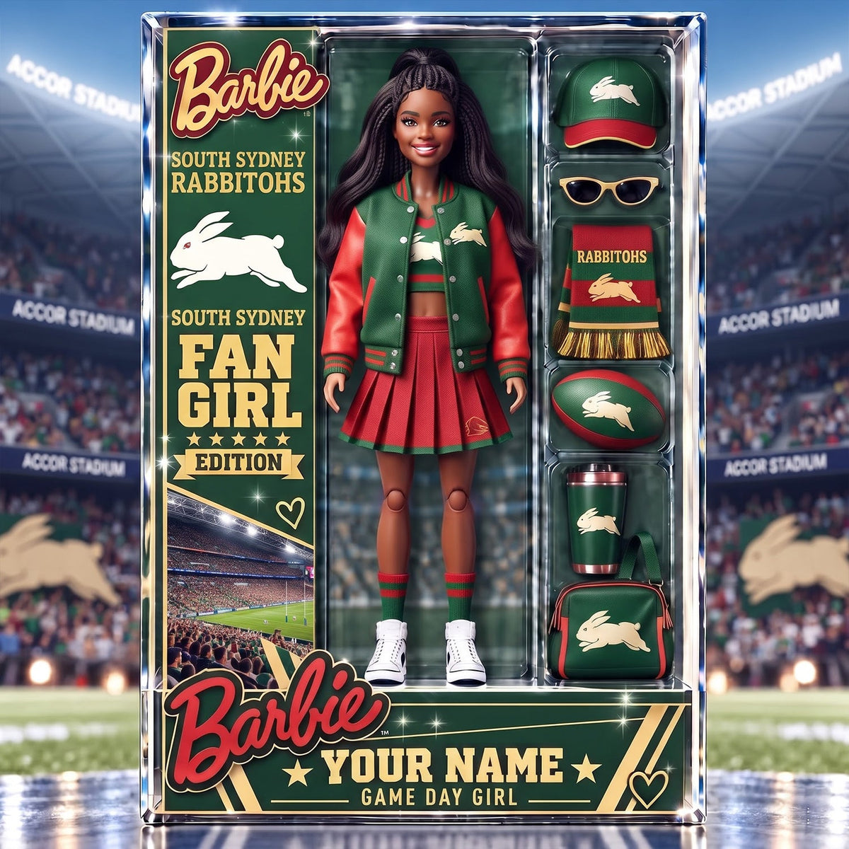 PREMIUM NRL X SSR EXCLUSIVE BARBIE PERSONALIZED Acrylic Block Plaque Gifts For Fan - Limited Edition