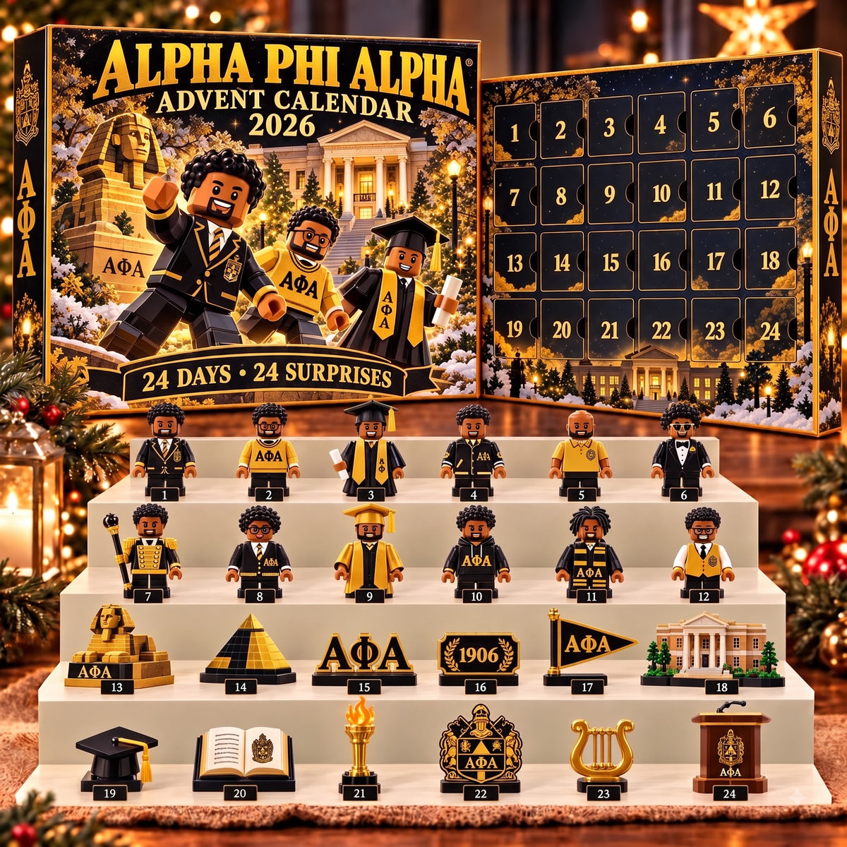 PREMIUM Alpha Phi Alpha X APA BESPOKE OFFICIAL  24-Day Game Day Surprise Countdown Box Limited Edition NDT NHM 081026
