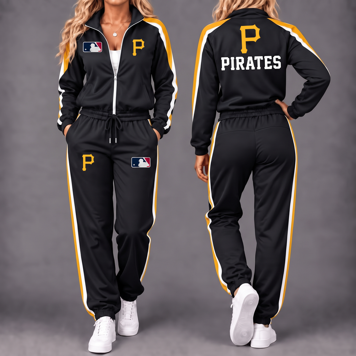 Premium MLB x PIT Game Day Waterproof Windbreaker Zip-Up Tracksuit Set